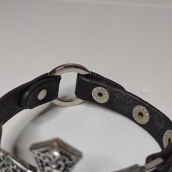 Very Awesome Black Bracelet With Cross - Picture 6 of 9